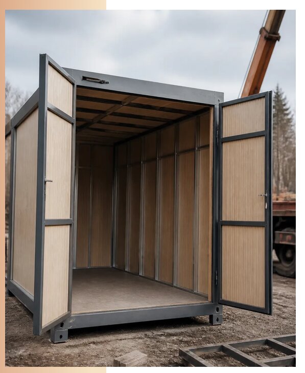 Бытовки распашонки под ключ: изготовление и аренда в Воркуте